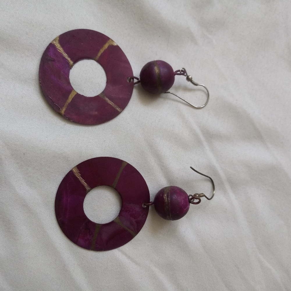 Purple earrings